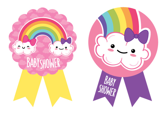badges για τα ρούχα baby shower